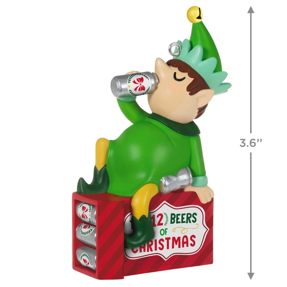 2021 Hallmark Ornament The‎ Twelve Beers of Christmas Drinking Drunk Elf NEW